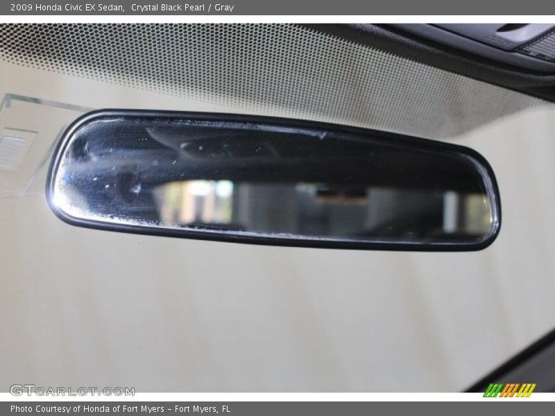 Crystal Black Pearl / Gray 2009 Honda Civic EX Sedan