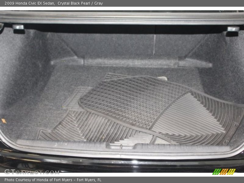 Crystal Black Pearl / Gray 2009 Honda Civic EX Sedan