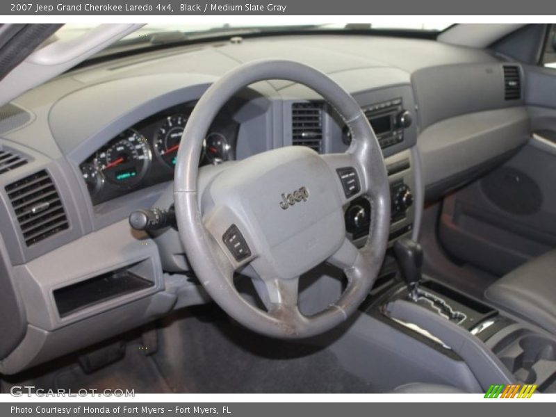 Black / Medium Slate Gray 2007 Jeep Grand Cherokee Laredo 4x4
