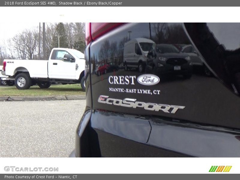 Shadow Black / Ebony Black/Copper 2018 Ford EcoSport SES 4WD