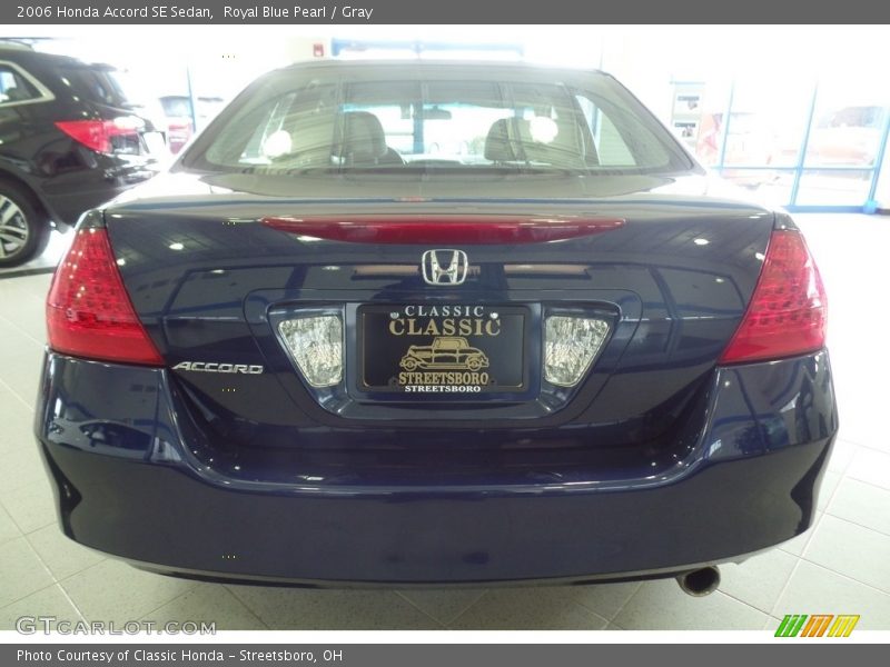 Royal Blue Pearl / Gray 2006 Honda Accord SE Sedan