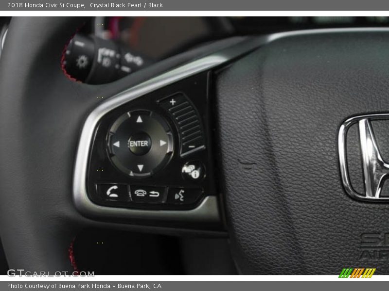 Crystal Black Pearl / Black 2018 Honda Civic Si Coupe