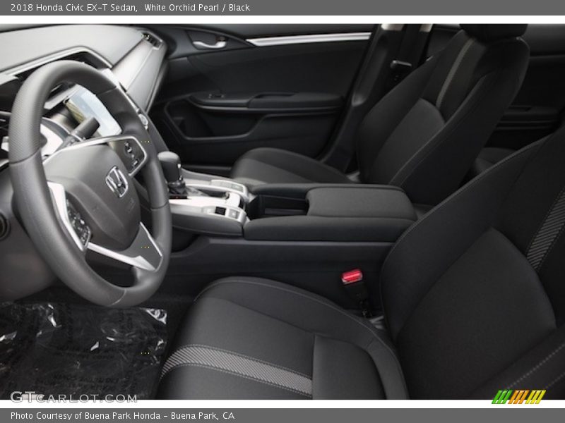 White Orchid Pearl / Black 2018 Honda Civic EX-T Sedan