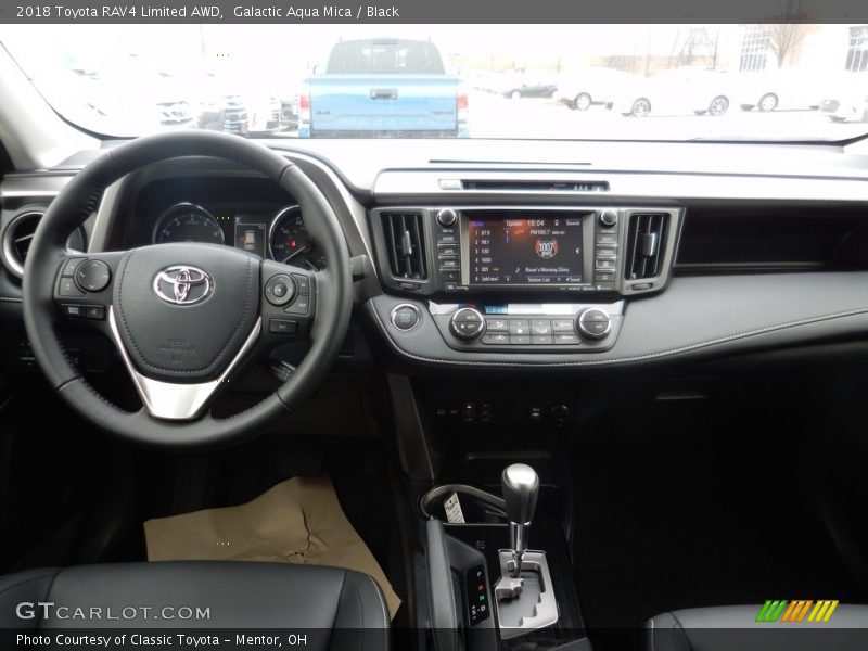 Galactic Aqua Mica / Black 2018 Toyota RAV4 Limited AWD