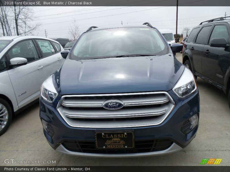 Blue Metallic / Charcoal Black 2018 Ford Escape SE