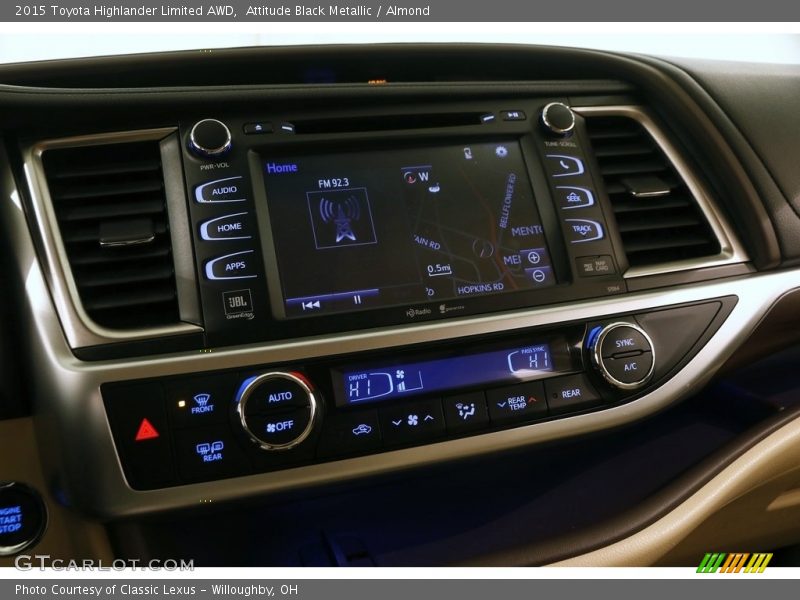 Attitude Black Metallic / Almond 2015 Toyota Highlander Limited AWD
