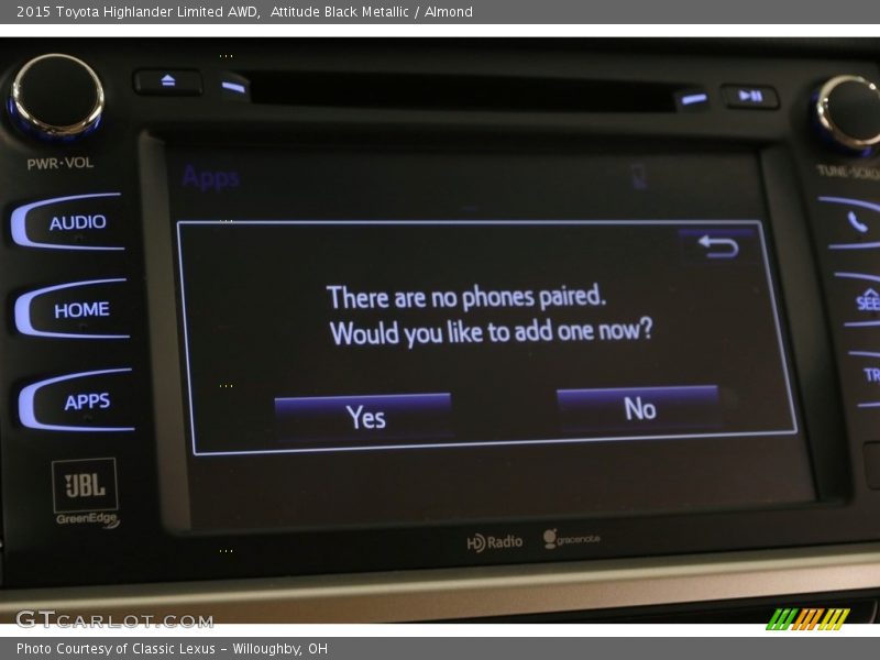 Attitude Black Metallic / Almond 2015 Toyota Highlander Limited AWD