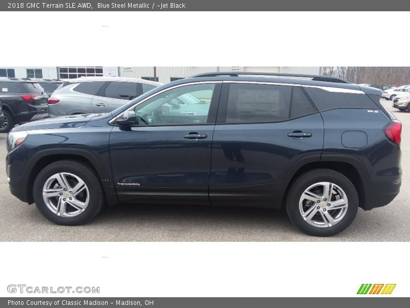 Blue Steel Metallic / ­Jet Black 2018 GMC Terrain SLE AWD