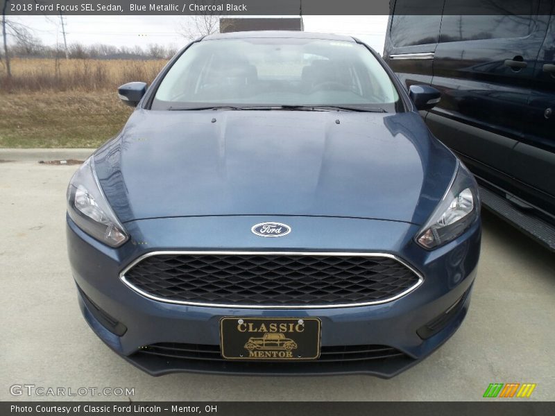 Blue Metallic / Charcoal Black 2018 Ford Focus SEL Sedan