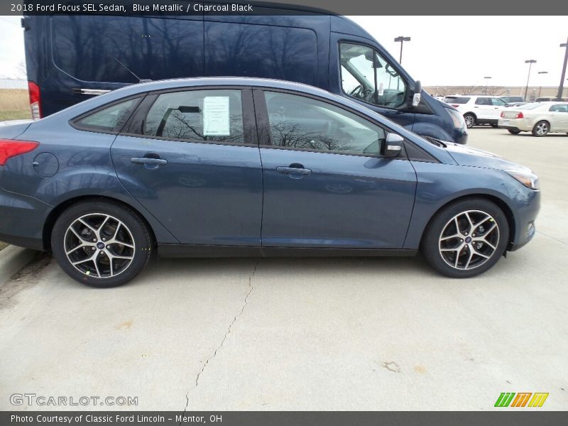 Blue Metallic / Charcoal Black 2018 Ford Focus SEL Sedan