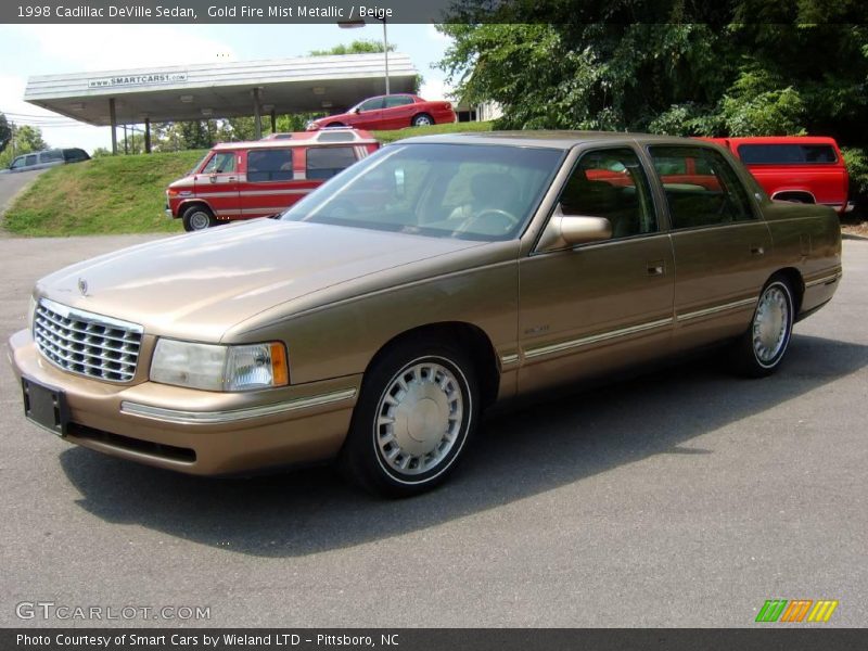 Gold Fire Mist Metallic / Beige 1998 Cadillac DeVille Sedan