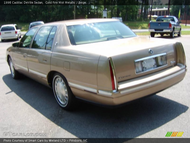 Gold Fire Mist Metallic / Beige 1998 Cadillac DeVille Sedan