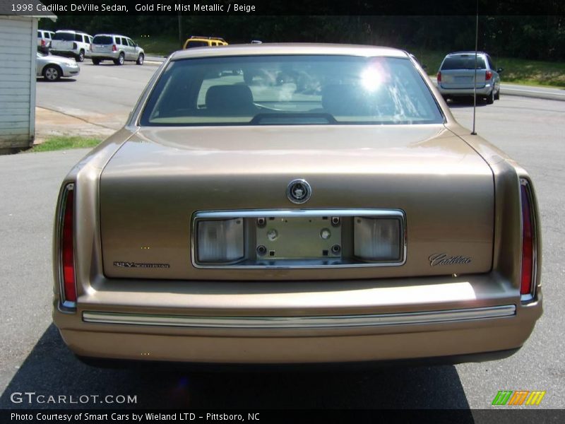 Gold Fire Mist Metallic / Beige 1998 Cadillac DeVille Sedan