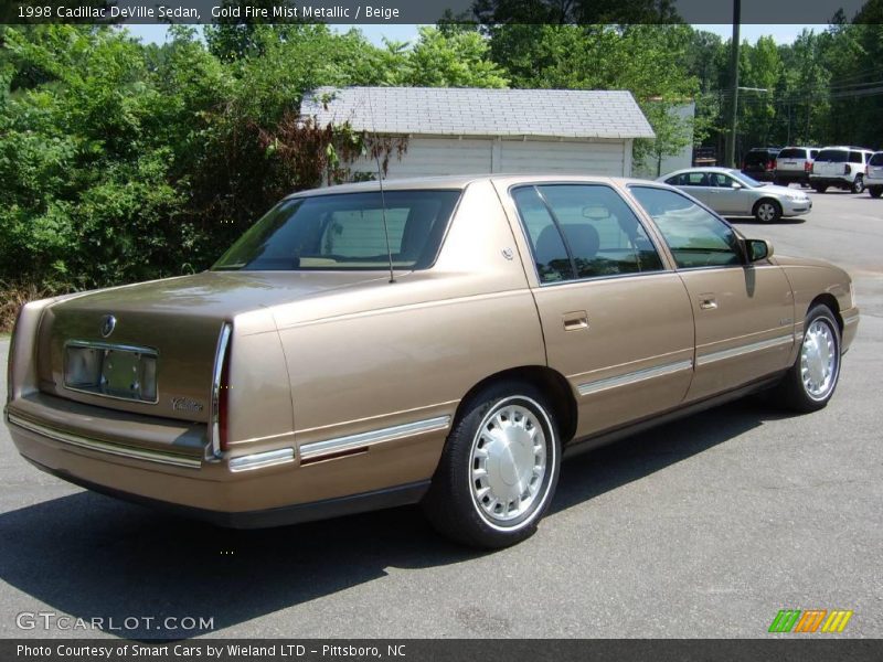 Gold Fire Mist Metallic / Beige 1998 Cadillac DeVille Sedan