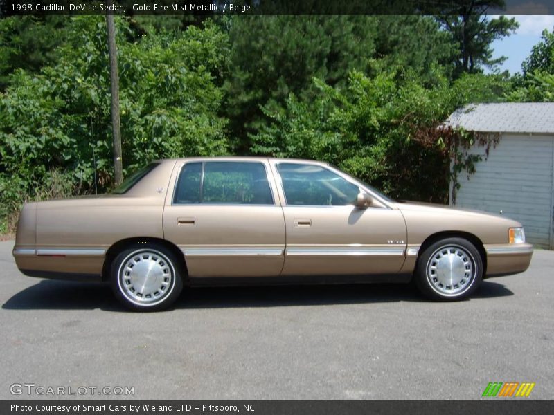 Gold Fire Mist Metallic / Beige 1998 Cadillac DeVille Sedan