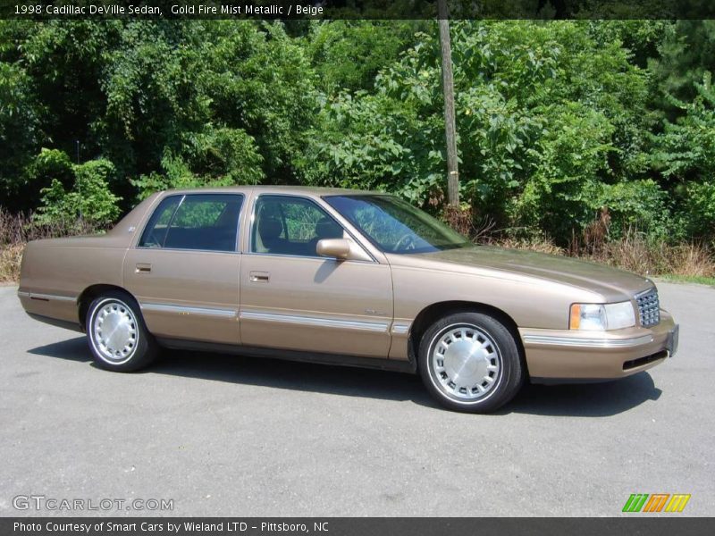 Gold Fire Mist Metallic / Beige 1998 Cadillac DeVille Sedan