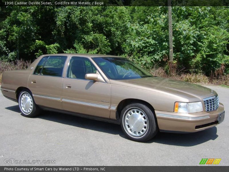 Gold Fire Mist Metallic / Beige 1998 Cadillac DeVille Sedan