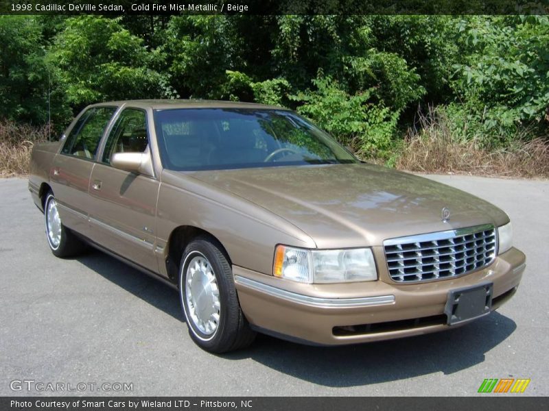 Gold Fire Mist Metallic / Beige 1998 Cadillac DeVille Sedan