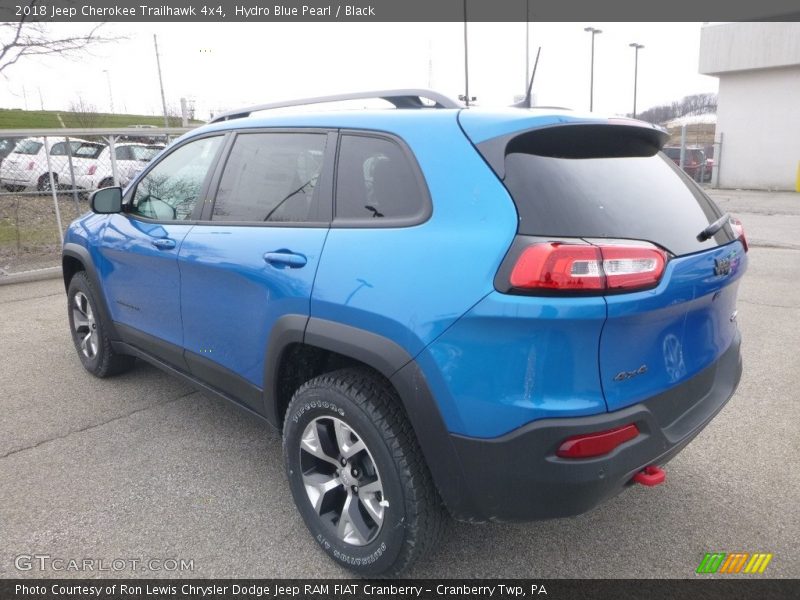Hydro Blue Pearl / Black 2018 Jeep Cherokee Trailhawk 4x4