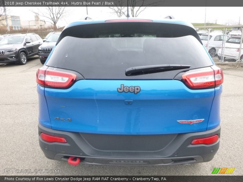 Hydro Blue Pearl / Black 2018 Jeep Cherokee Trailhawk 4x4