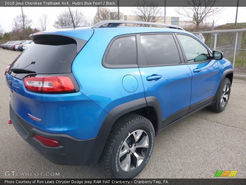 Hydro Blue Pearl / Black 2018 Jeep Cherokee Trailhawk 4x4