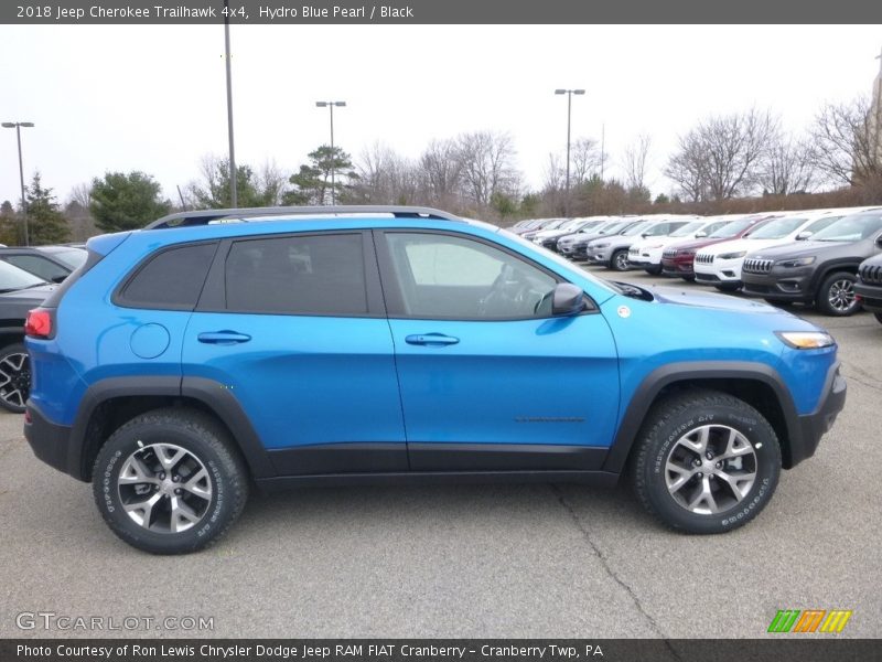 Hydro Blue Pearl / Black 2018 Jeep Cherokee Trailhawk 4x4