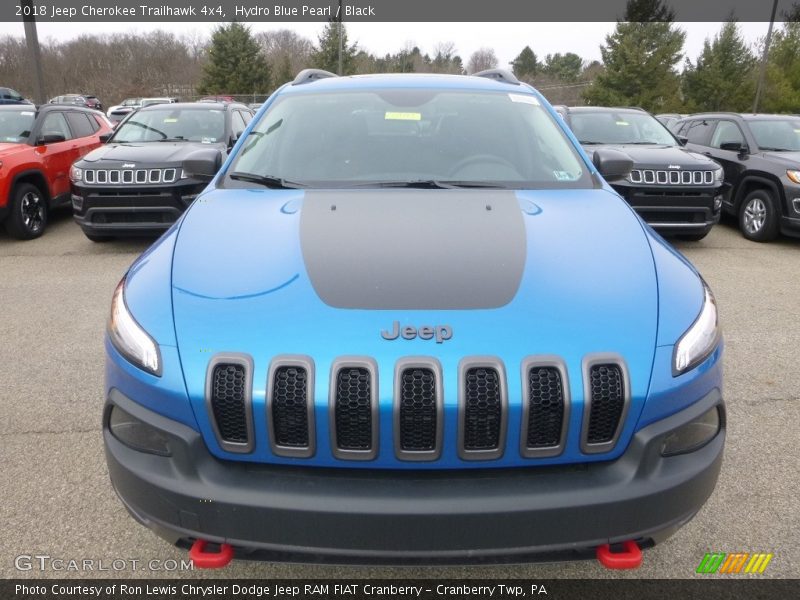 Hydro Blue Pearl / Black 2018 Jeep Cherokee Trailhawk 4x4
