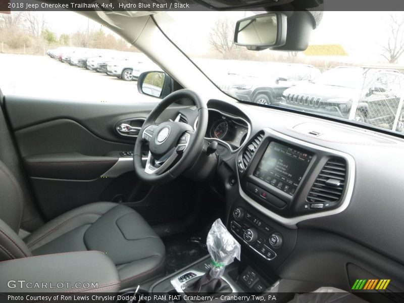 Hydro Blue Pearl / Black 2018 Jeep Cherokee Trailhawk 4x4