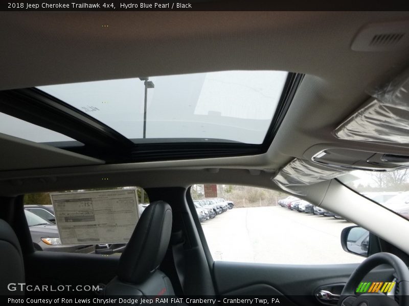 Hydro Blue Pearl / Black 2018 Jeep Cherokee Trailhawk 4x4