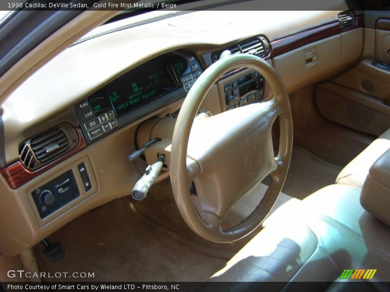 Gold Fire Mist Metallic / Beige 1998 Cadillac DeVille Sedan