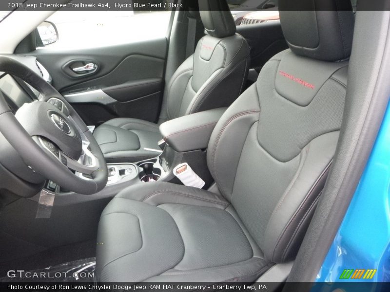 Hydro Blue Pearl / Black 2018 Jeep Cherokee Trailhawk 4x4