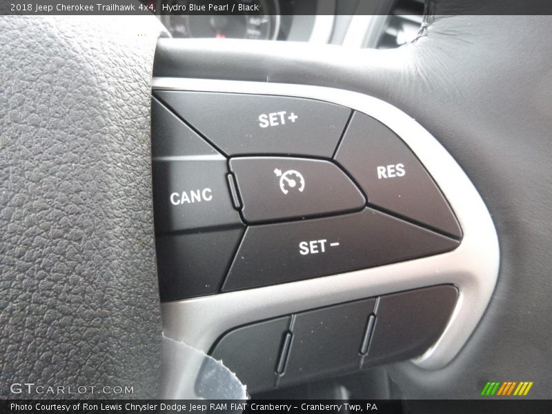 Hydro Blue Pearl / Black 2018 Jeep Cherokee Trailhawk 4x4