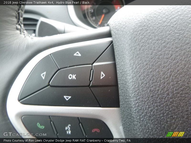 Hydro Blue Pearl / Black 2018 Jeep Cherokee Trailhawk 4x4