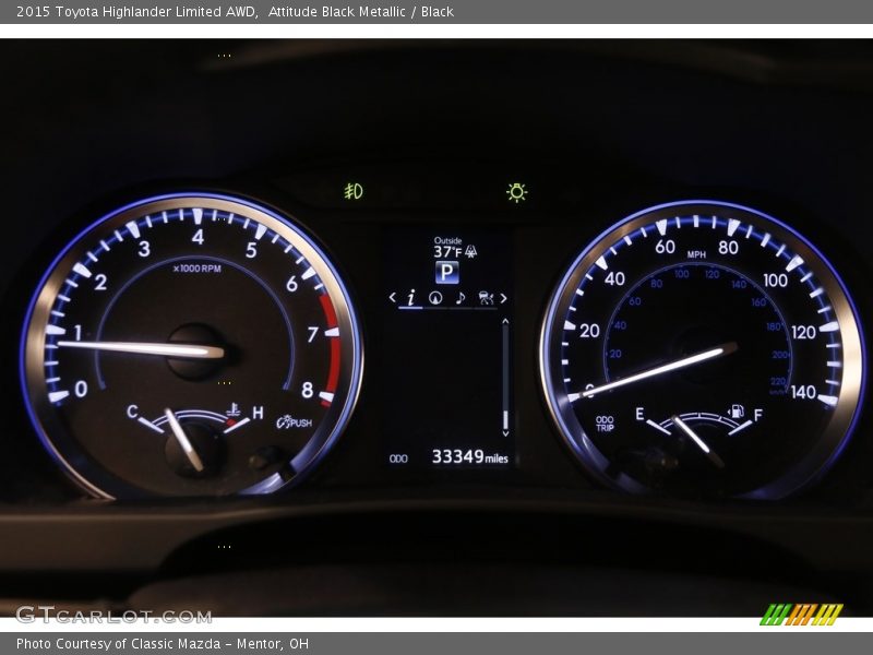 Attitude Black Metallic / Black 2015 Toyota Highlander Limited AWD