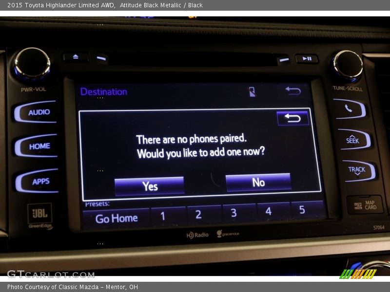 Attitude Black Metallic / Black 2015 Toyota Highlander Limited AWD