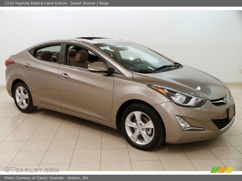 Desert Bronze / Beige 2016 Hyundai Elantra Value Edition