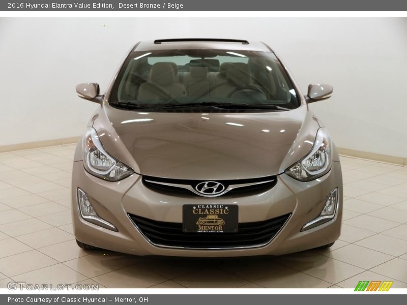 Desert Bronze / Beige 2016 Hyundai Elantra Value Edition