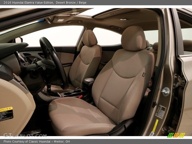 Desert Bronze / Beige 2016 Hyundai Elantra Value Edition