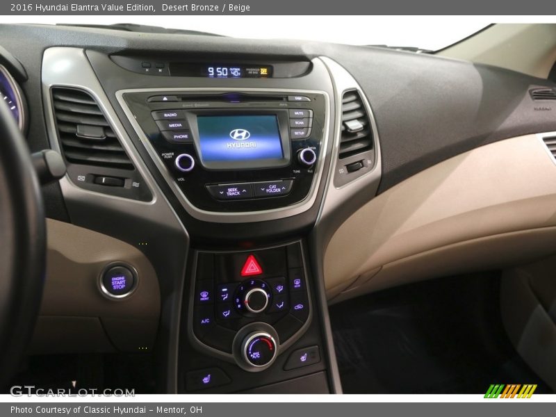 Desert Bronze / Beige 2016 Hyundai Elantra Value Edition