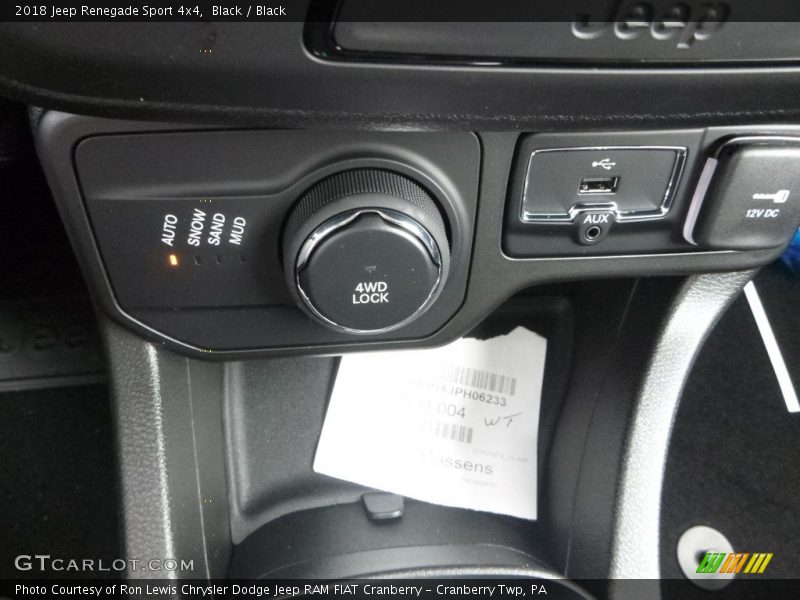 Controls of 2018 Renegade Sport 4x4