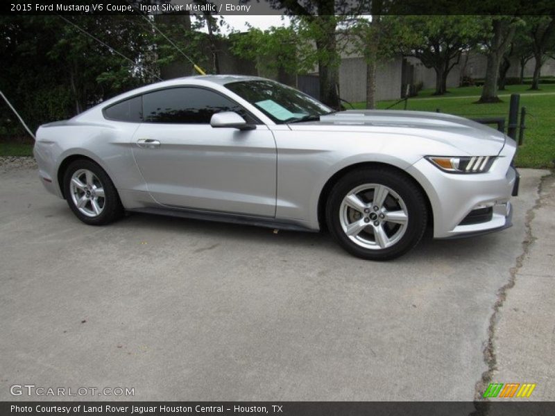 Ingot Silver Metallic / Ebony 2015 Ford Mustang V6 Coupe