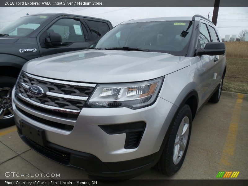 Ingot Silver / Medium Stone 2018 Ford Explorer 4WD