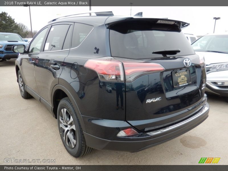 Galactic Aqua Mica / Black 2018 Toyota RAV4 LE