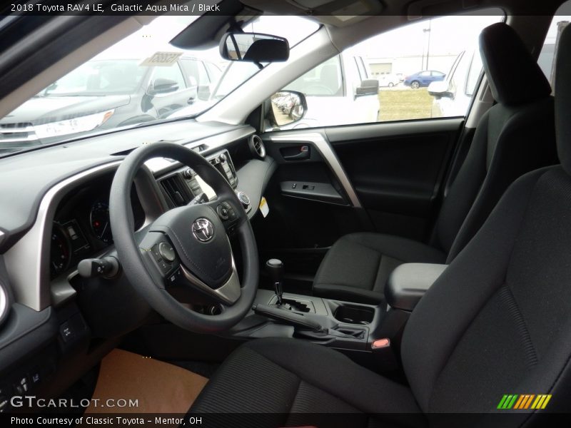 Galactic Aqua Mica / Black 2018 Toyota RAV4 LE