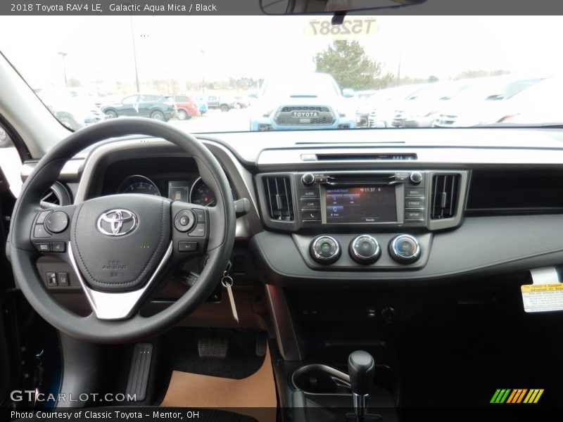 Galactic Aqua Mica / Black 2018 Toyota RAV4 LE