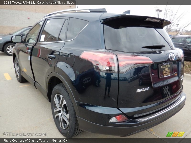 Galactic Aqua Mica / Black 2018 Toyota RAV4 LE