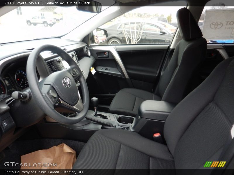 Galactic Aqua Mica / Black 2018 Toyota RAV4 LE