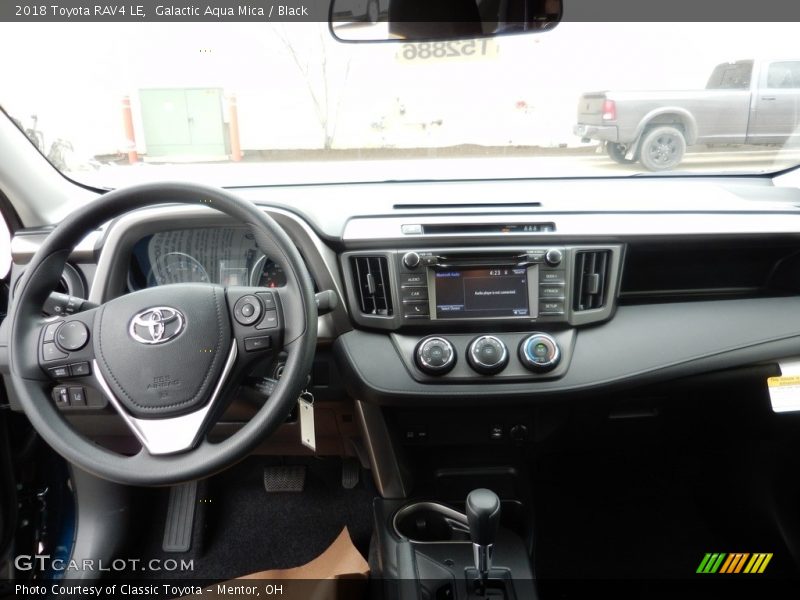 Galactic Aqua Mica / Black 2018 Toyota RAV4 LE