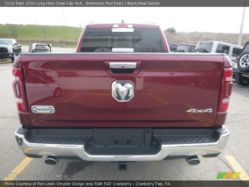 Delmonico Red Pearl / Black/New Saddle 2019 Ram 1500 Long Horn Crew Cab 4x4