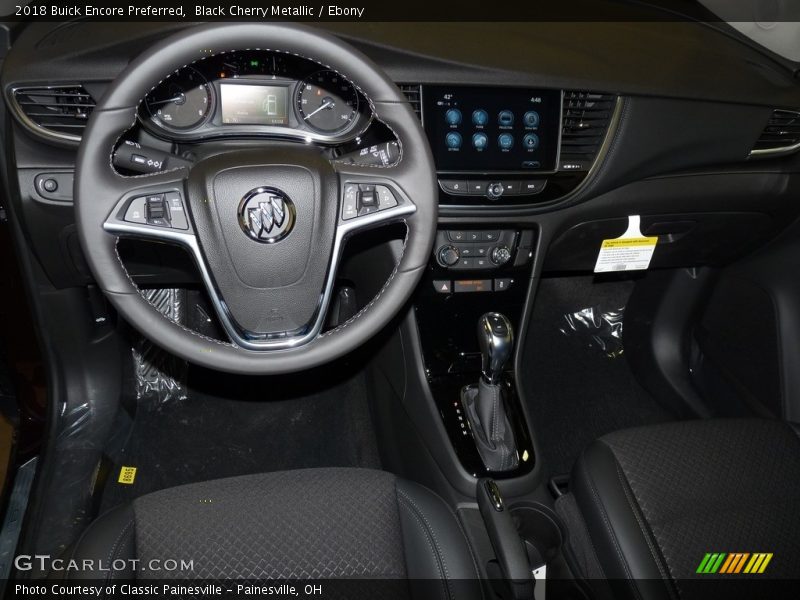 Black Cherry Metallic / Ebony 2018 Buick Encore Preferred